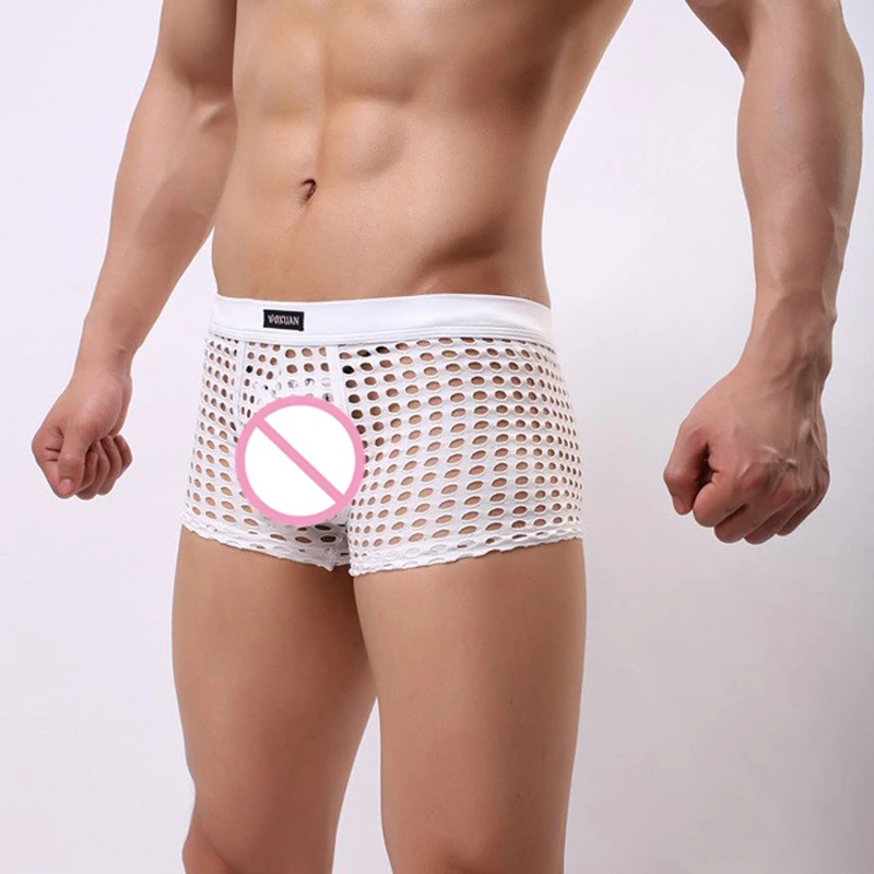 Сексуальное мужское полупрозрачное нижнее белье u выпуклая сумка прозрачные