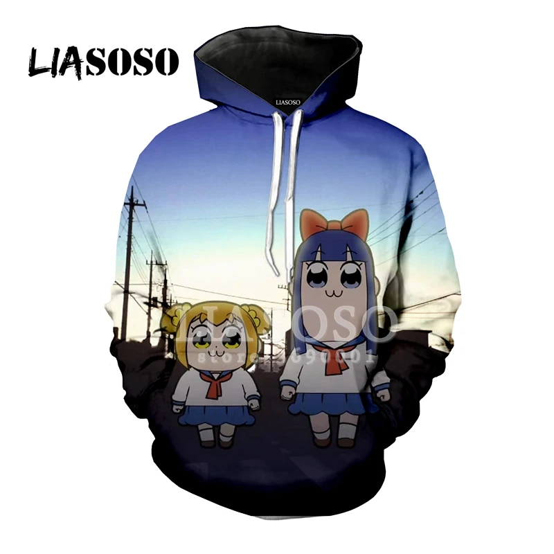 LIASOSO/3D принт женские и мужские толстовки с капюшоном аниме поп команда Epic Kawaii