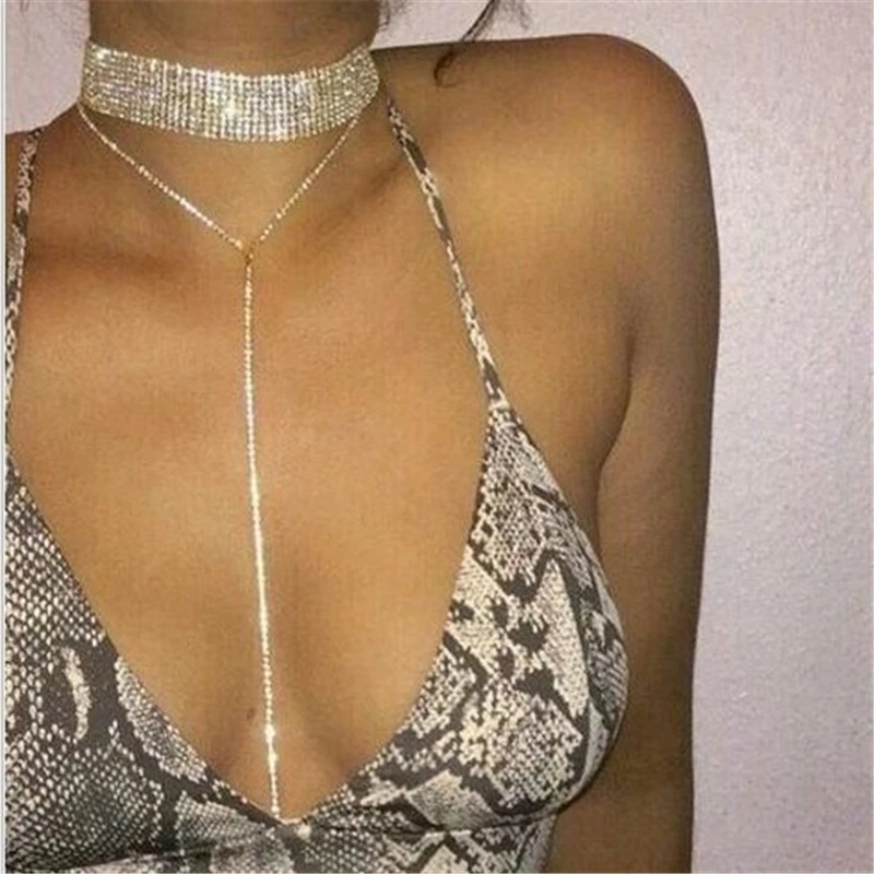 European and American boutique high-end temperament jewelry shiny necklace long pendant ladies gift | Украшения и аксессуары