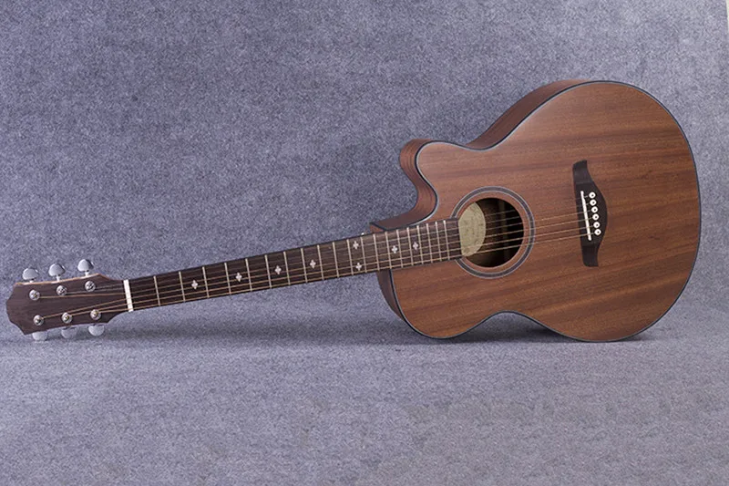 40 дюймов Акустическая народная гитара палисандр гриф Sapele Guitarra с пятью сегментами Equilibrium EQ Музыкальные инструменты
