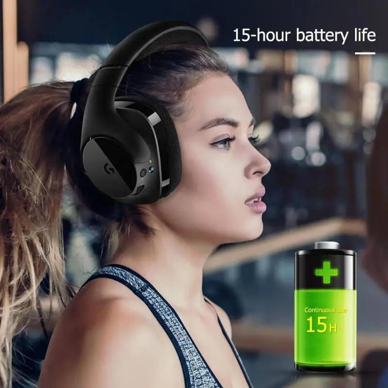 Беспроводные игровые bluetooth-наушники logitech G533 Pro-G, аудио-драйверы DTS 7,1, наушники с объемным звуком