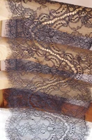 3 yards 2021 black chantilly lace trim high quality soft nylon eyelash lace decoration wedding fabric