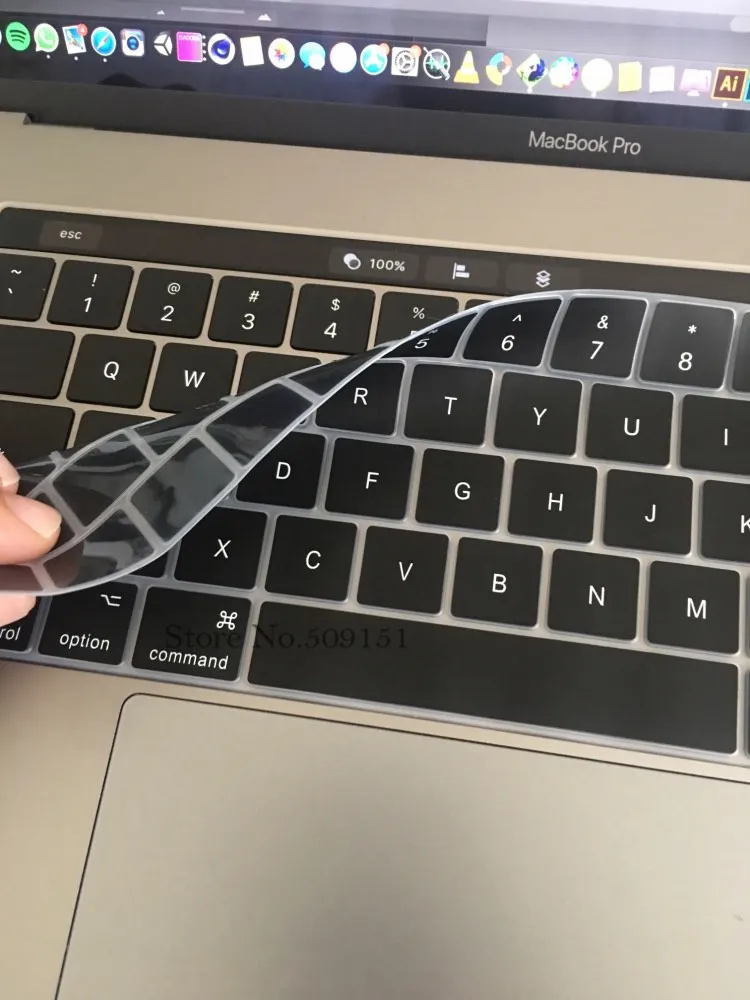 Силиконовый чехол для клавиатуры US новейшего MacBook Pro с сенсорной панелью 13 &quotили