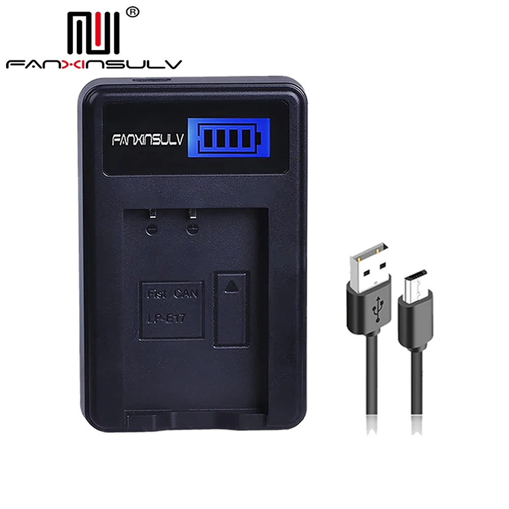 LP-E17 зарядное устройство с ЖК-дисплеем и USB для аккумуляторов LP E17 Canon eos 200D M3 M5 M6 77D