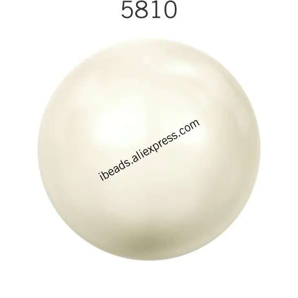 Creamrose 621 Кристалл от Swarovski 5810 круглая жемчужная бусина с полным просверленным отверстием, Бисероплетение для DIY браслетов, ювелирных изделий - Цвет: Creamrose 621