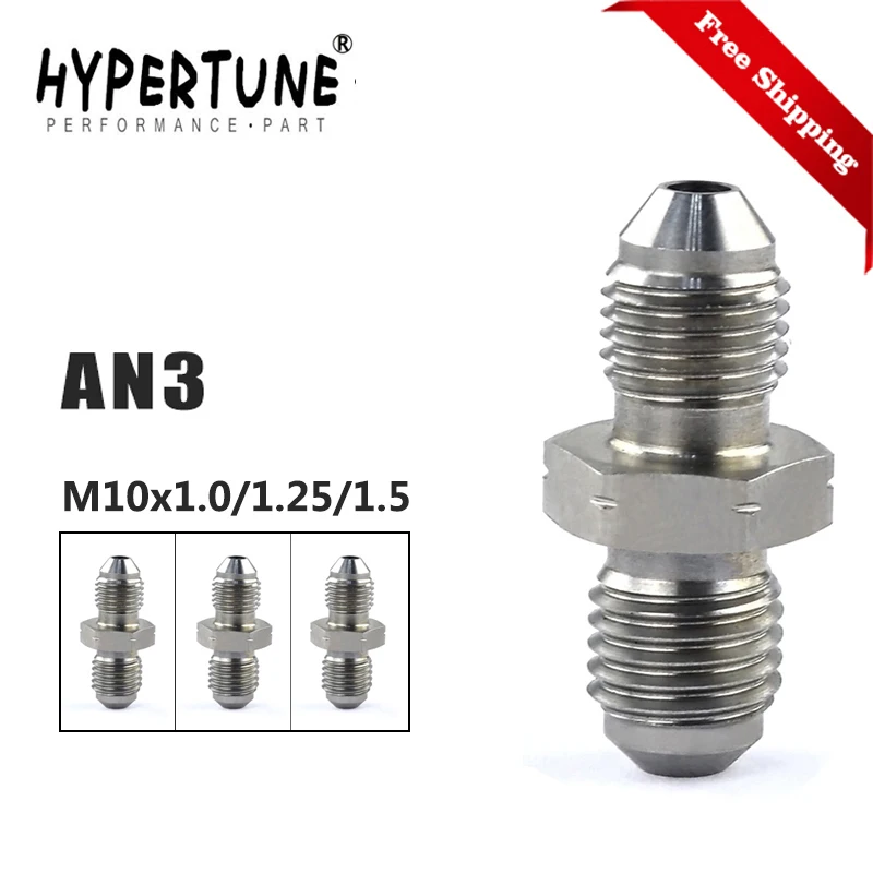 

Бесплатная доставка-AN3 Male 3/8x24 UNF to M10x1.25 / M10x1.5 / M10x1.0 Male Bubble Flare из нержавеющей стали тормозной адаптер