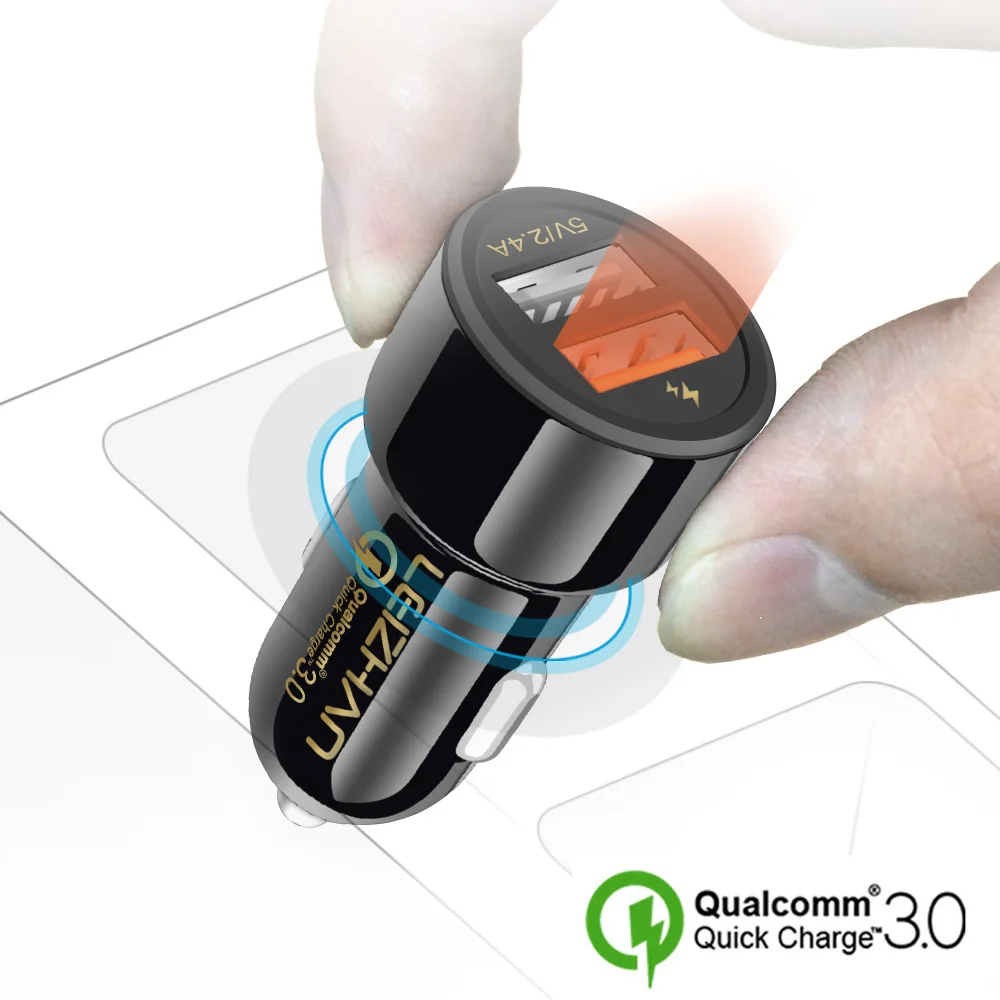 LEIZHAN Высокое качество двойной зарядное устройство usb Qualcomm Quick Charge 3 0 для телефона 30