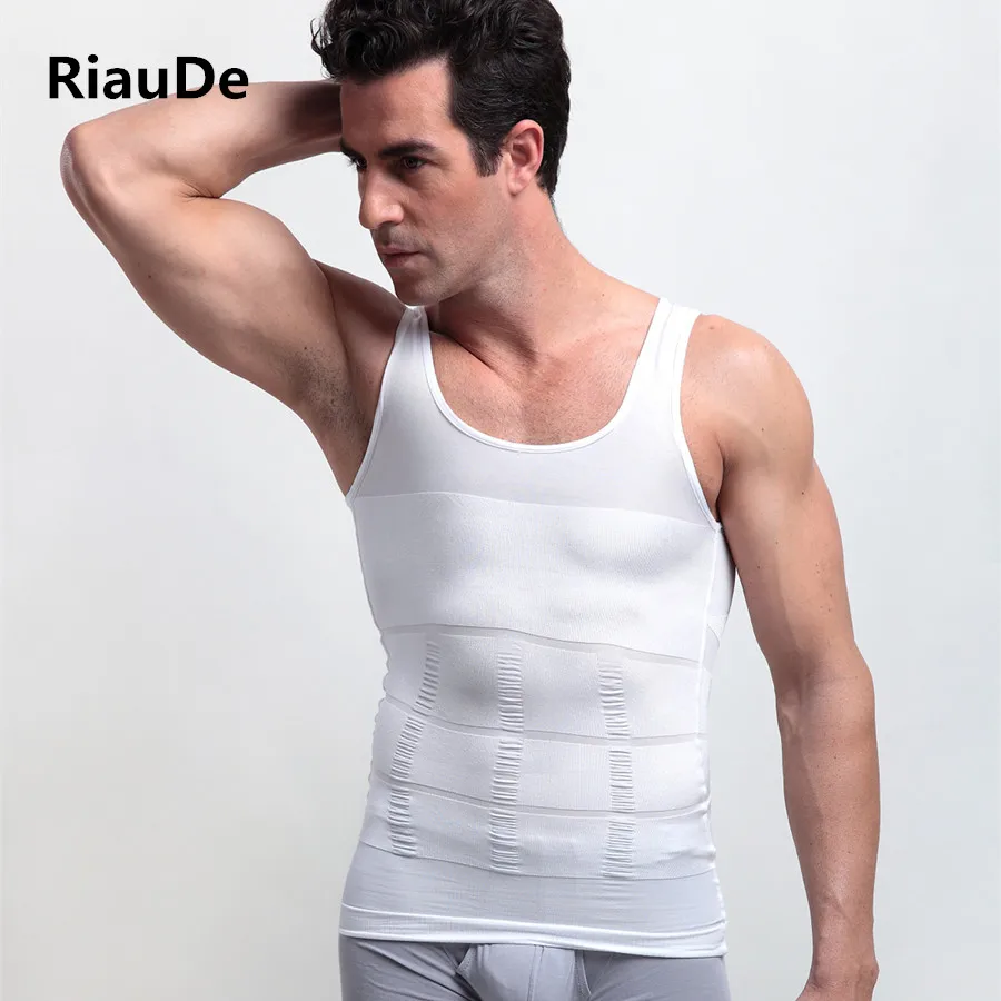 Горячие формочек жилет Body Shaper рубашка Для мужчин талии тренер черный/белый Cincher