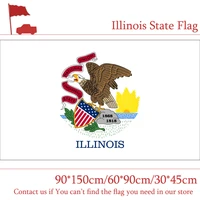 3x5ft banner brass metal holes 15090cm 6090cm illinois state flag 3045cm car flag for vote decoration