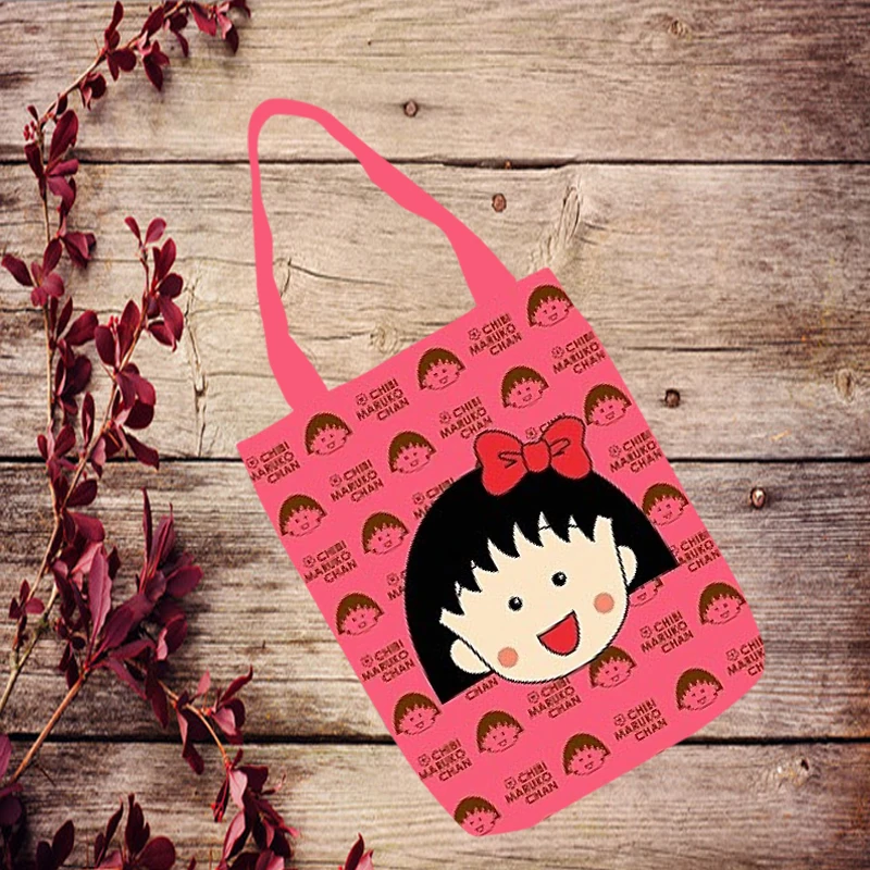 IVYYE 1 шт. Chi bi Maruko модные холщовые сумки через плечо с аниме повседневная сумка для