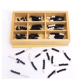 Детские игрушки Монтессори, обучающая деревянная игрушка, черная белая доска с бусинами, Математические Игрушки для раннего детского дошкольного обучения, обучающие игрушки