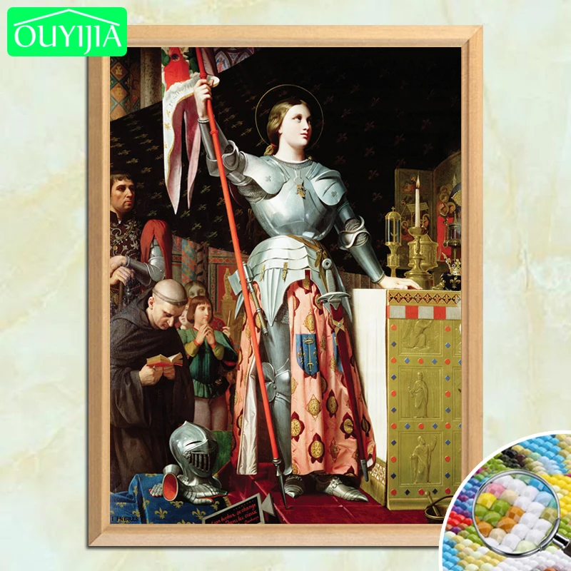 Алмазная живопись Joan of Arc при коронации Чарльза VII алмазная сделай сам полностью