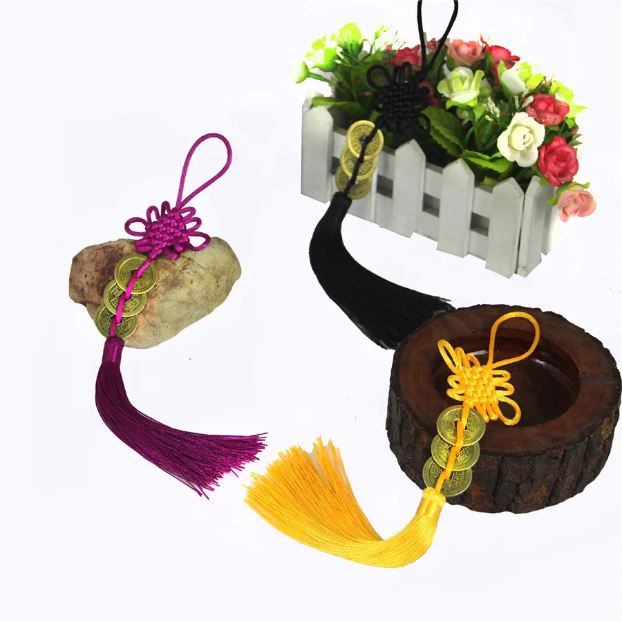 Чайка 5 шт. Медь Денежных Кулон китайский узел DIY Ленточки Jewelry Интимные