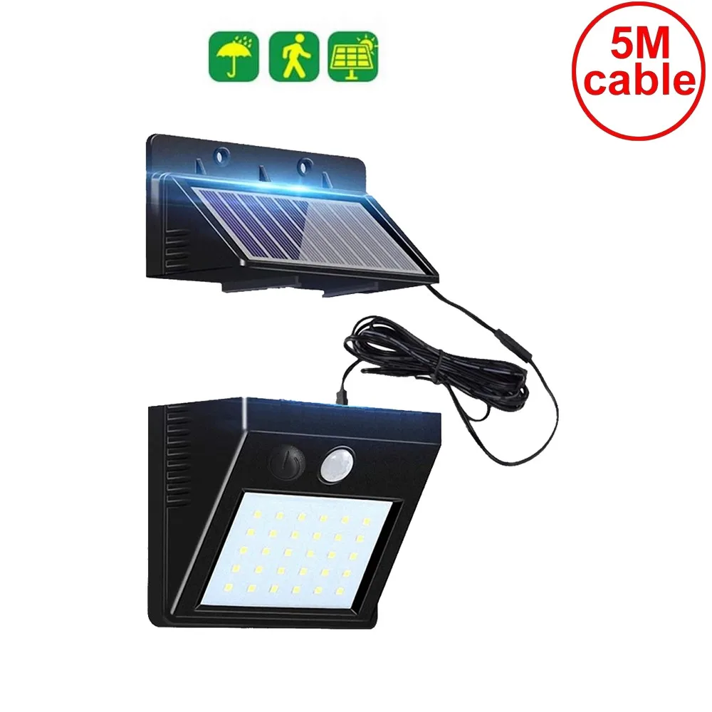 Newest Solar Power Street Light LED Lamps Outdoor Waterproof Wall Lights Garden Security Lamp split panel indoor home sec | Лампы и