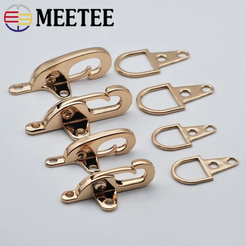 Металлическая пряжка Meetee 4/5 см декоративная застежка с карабином для пальто