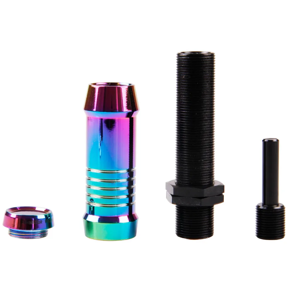 Ryanstar - Neo Chrome Aluminum &quotStealth&quot Style Adjustable 5/6Speed Shift Knob M10*1.5 / M12*1.5 M8*1.25 M10x1.25 M12*1.25 |