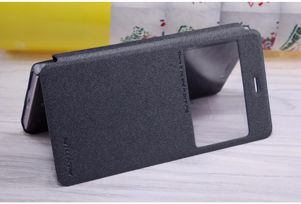 Чехол NILLKIN для redmi 4 5 0 дюйма откидной из искусственной кожи с окошком xiaomi чехол redmi4