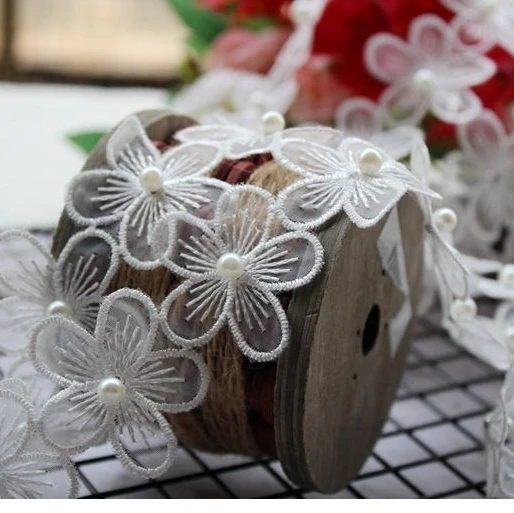 LASUI 3y = 78 цветов Высококачественная органза 3d Цветы Вышивка бисером кружево