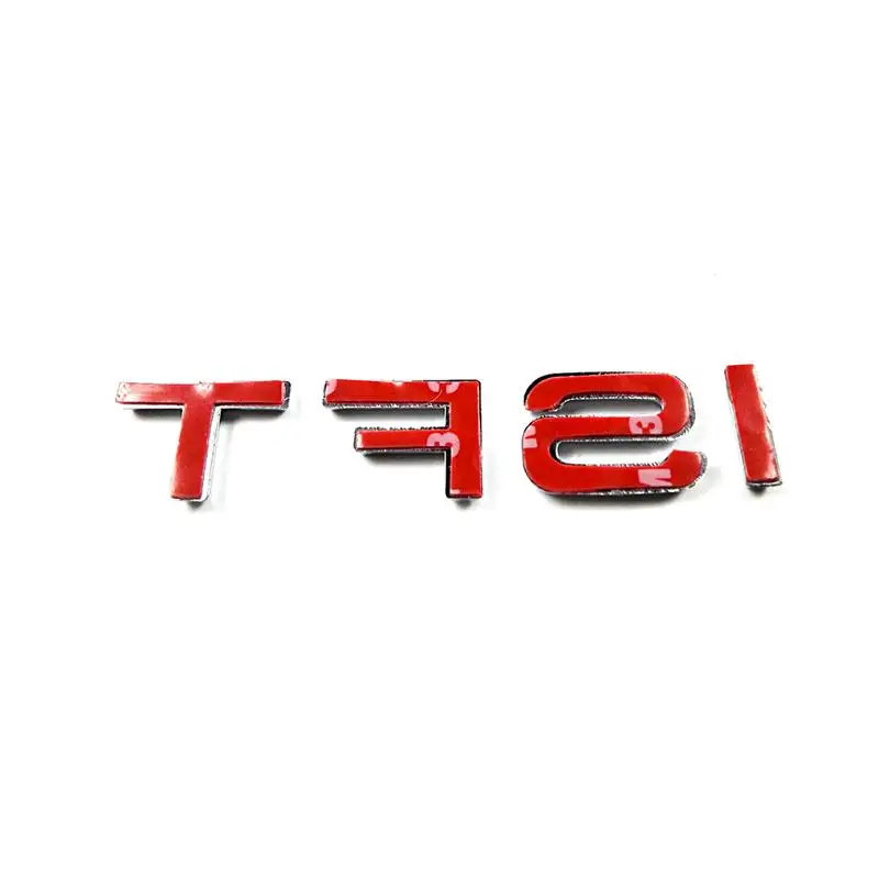 

100pcs/lot ABS TFSI Chrome Emblem Badge Sticker Logo