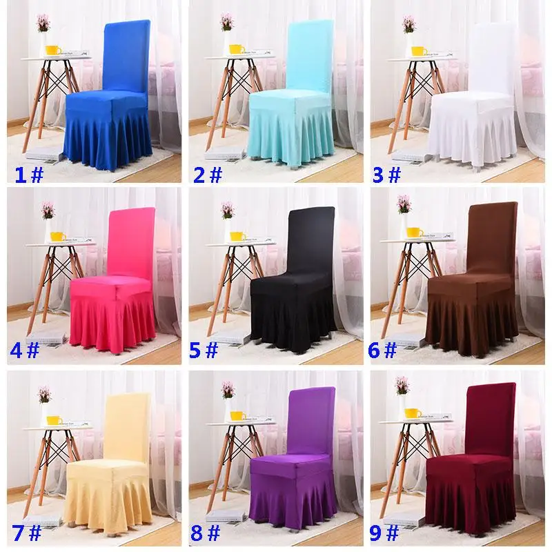 

Wedding Party Chair Cover Restaurant Hotel Chair Cover Home Decor Seat Covers Spandex Stretch Banquet Plain Decoration
