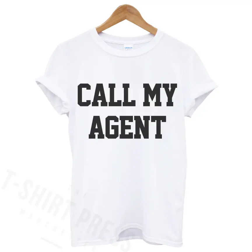 Мужская футболка с принтом CALL MY AGENT графическим топ знаменитостей SWAG HYPE унисекс