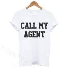 Мужская футболка с принтом CALL MY AGENT графическим топ