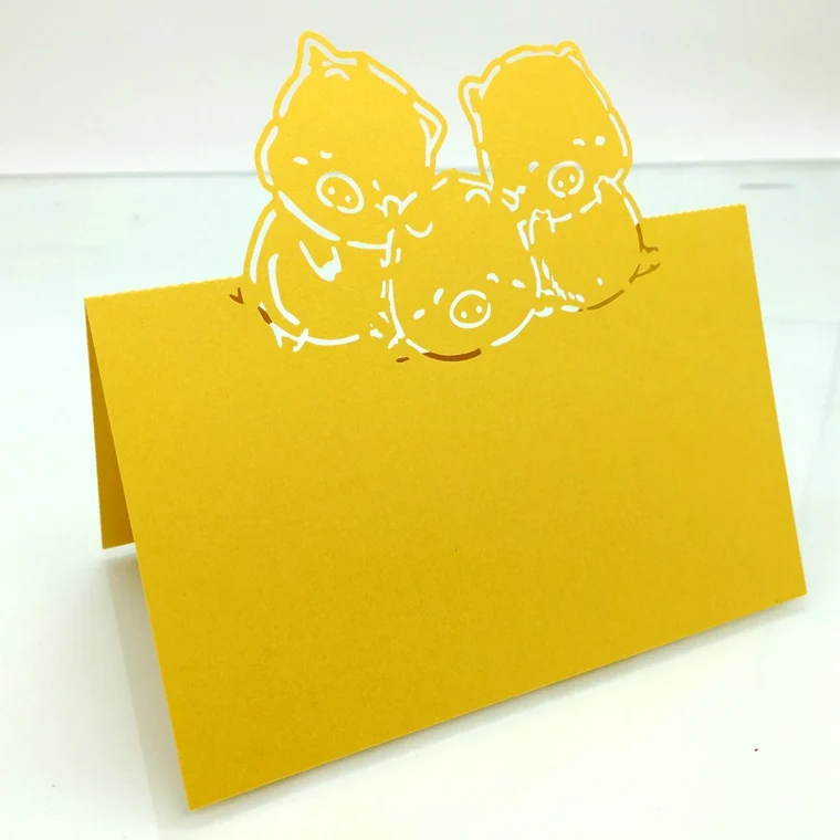 50pcs Laser Cut Cute Pig table name Place Cards Wedding Party Table Decoration wedding decoration favor | Дом и сад