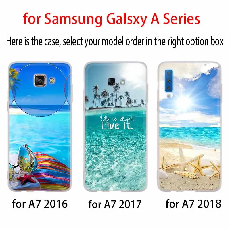 Прозрачный море голубое небо песчаный пляж чехол для Samsung Галактики