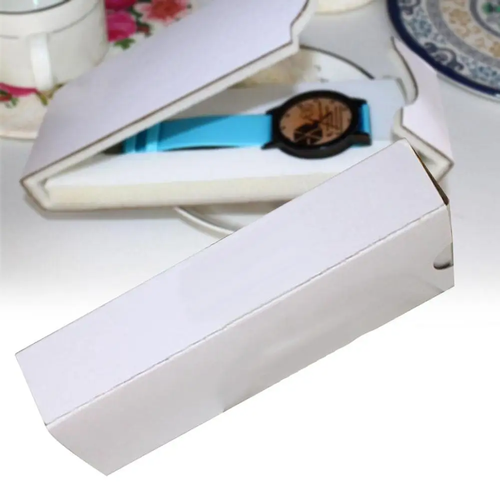 Футляр для часов с губкой 1 шт. слот хранения ювелирных изделий белый Подарочный