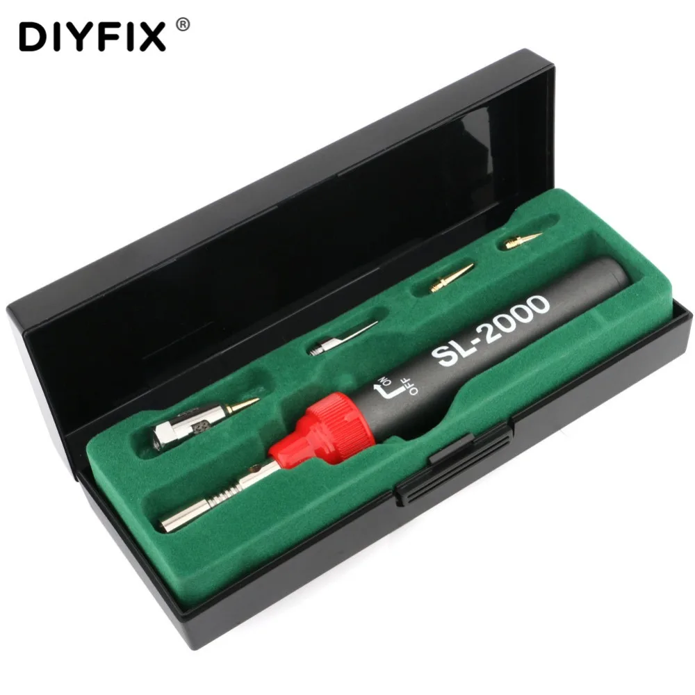 DIYFIX 11 мл Газовый паяльник Комплект Регулируемый Температура Сварочные горелки