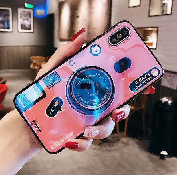 Ретро Чехлы для камеры redmi 6 5 plus 4x чехол 3D Ручка подставка держатель мягкий