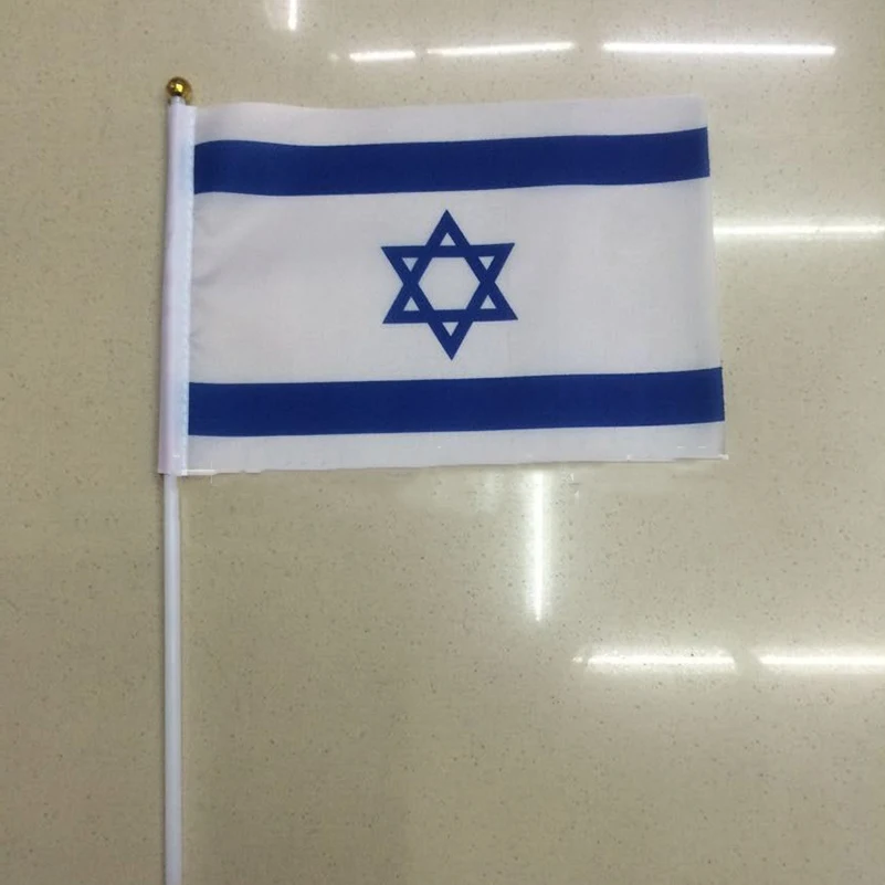 5 шт. декоративные флаги из полиэстера 14 х21 см|hand waving flags|flag israelnational flag |