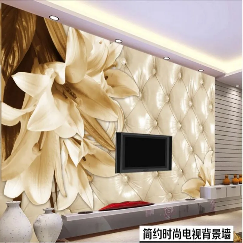 Beibehang Custom 3D Fantasy Fashion Flower Photo TV Decoration Bedroom Living Room Background Mural wallpaper for walls 3 d