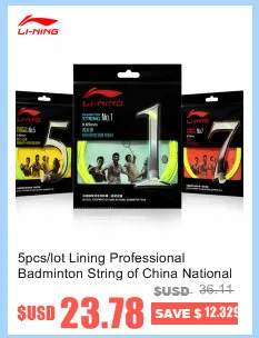 15 шт. Подкладка бадминтон волан+ 60 гусиное перо Летающий стабильность Li-Ning прочный птички Li Ning мяч Battledore L658K01