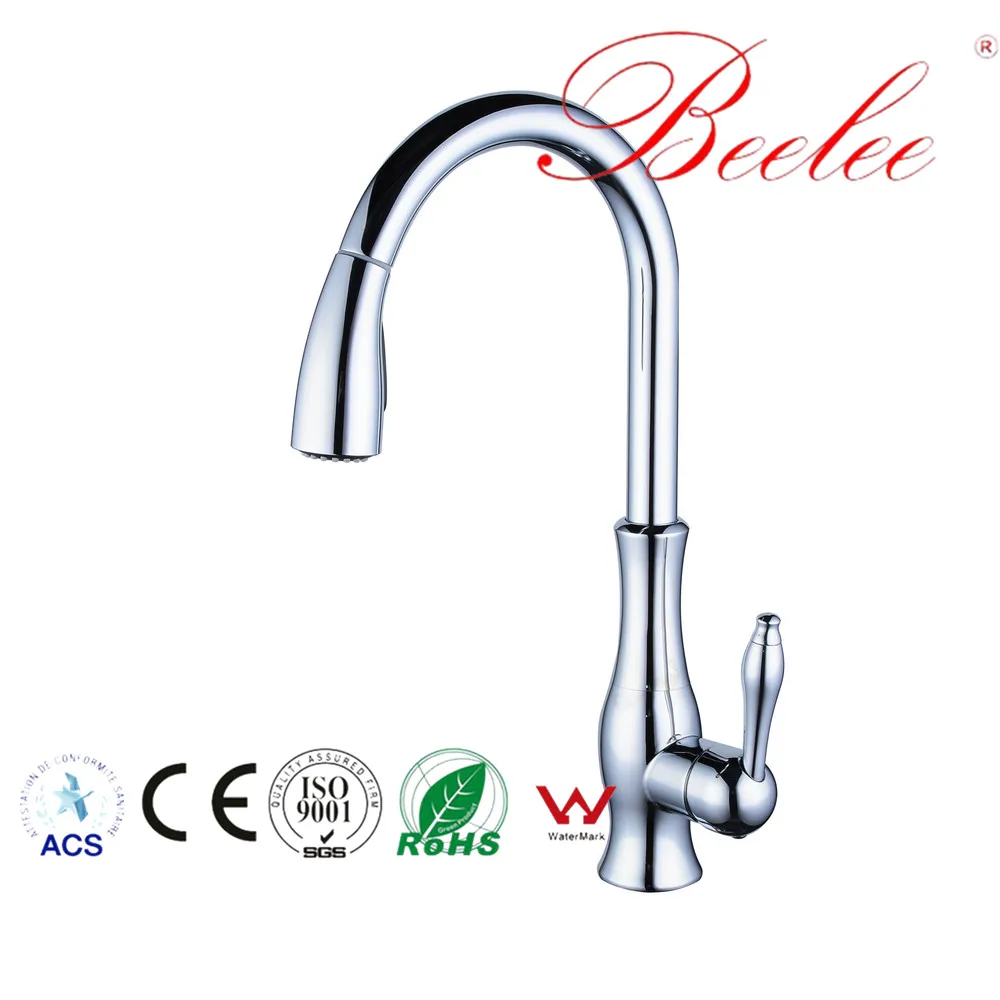 Beelee кухонный кран современный с одной ручкой смеситель для воды никель/хром