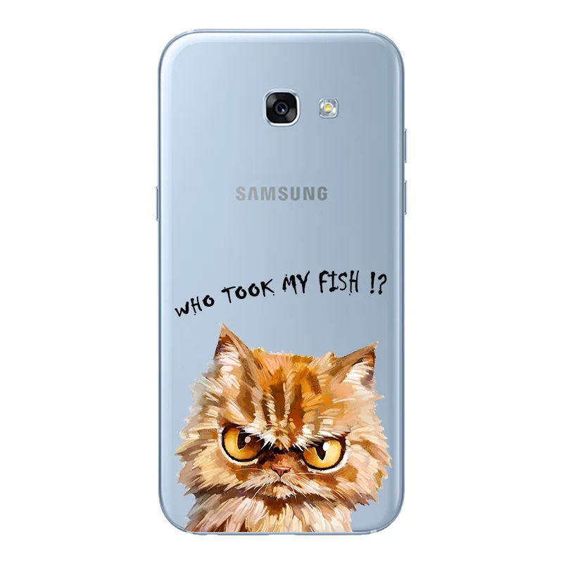 Phone Case For Samsung Galaxy A3 A5 A7 2017 J3 J5 J7 S8 S9 Plus Note 8 MAX Funny cute TPU Soft Silicone Protective Back Cover |