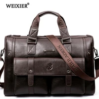 new vintage luxury pu leather business mens briefcase male shoulder bags mens messenger bags brand design handbag