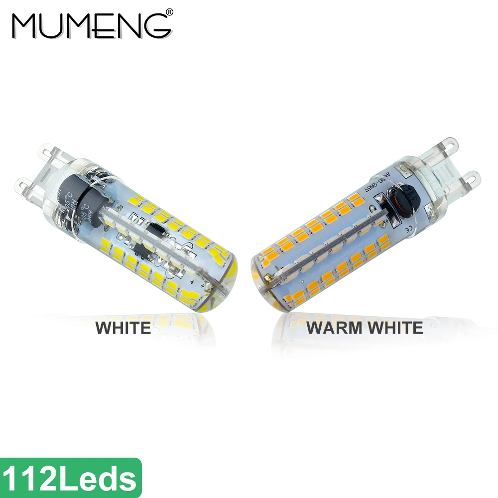 mumeng G9 LED Bulb 64 112pcs led Lamp SMD3014 Ampoule 110V 220V Light Energy saving Lampara for home chandelier 5/10X | Лампы и