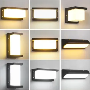 Светодиодный настенный светильник бра Водонепроницаемый крыльцо современный светодиодный настенный светильник радар Датчик Движения Садовый дом настенный светильник 18 Вт