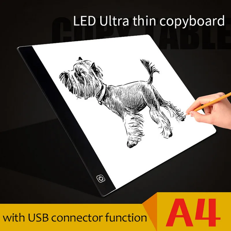 Dropshipping Ультра тонкий практичное A4 LED доска для рисования анимации копия