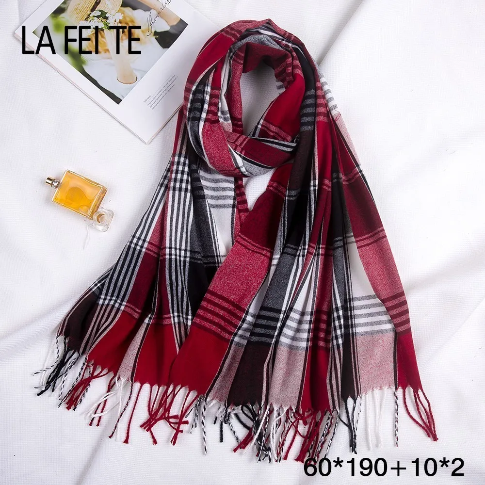 Long Winter Cashmere Scarf Women Shawl Foulard Femme Neck Pashmina Stoles Wool Hijab Warm Plaid Blanket 2019 |