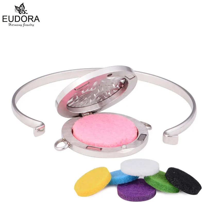 Оптовая Серебра Нержавеющей Стали Медальон Браслеты Ароматерапия Эфирные Масла