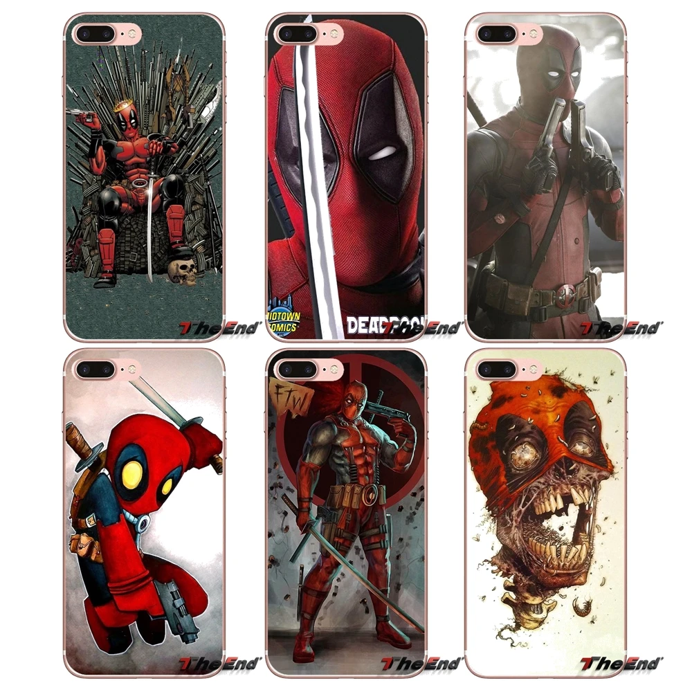 Мягкий ТПУ чехол для телефона Marvel Avengers Deadpool Samsung Galaxy S9 Plus Note 8 One oneplus 5T Meizu M5s LG V30 HTC U11