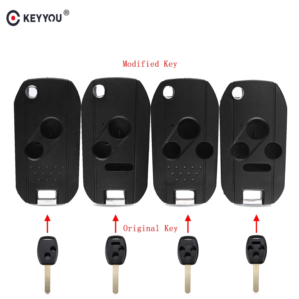 KEYYOU 2 кнопки дистанционного изменения Флип складной Автомобильный ключ оболочка