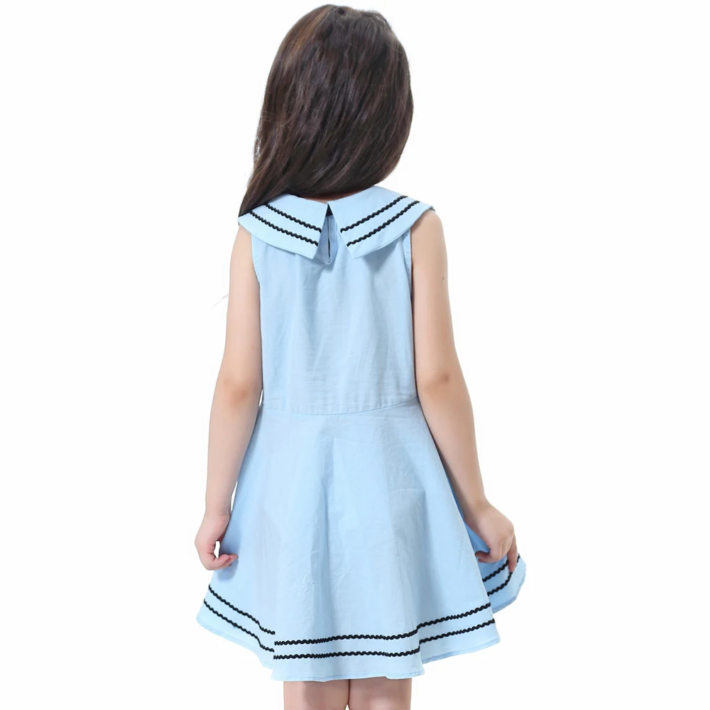 little girls dresses summer 2020 kids girl princess dress cute solid cotton elegant children clothes size for 23 4 5 6 7 8 years | Детская