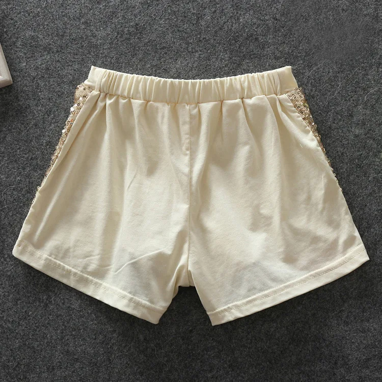 Free shipping Kids summer sequined bow shorts Children's sequin short pants Child clothing garments wear | Детская одежда и