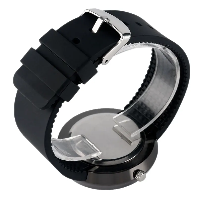 

Unique Spiral Rotation Mens Watch Creative Turntable Dial Quartz Clock Leisure Style Rubber Strap Unisex Christmas Gifts ulzzang