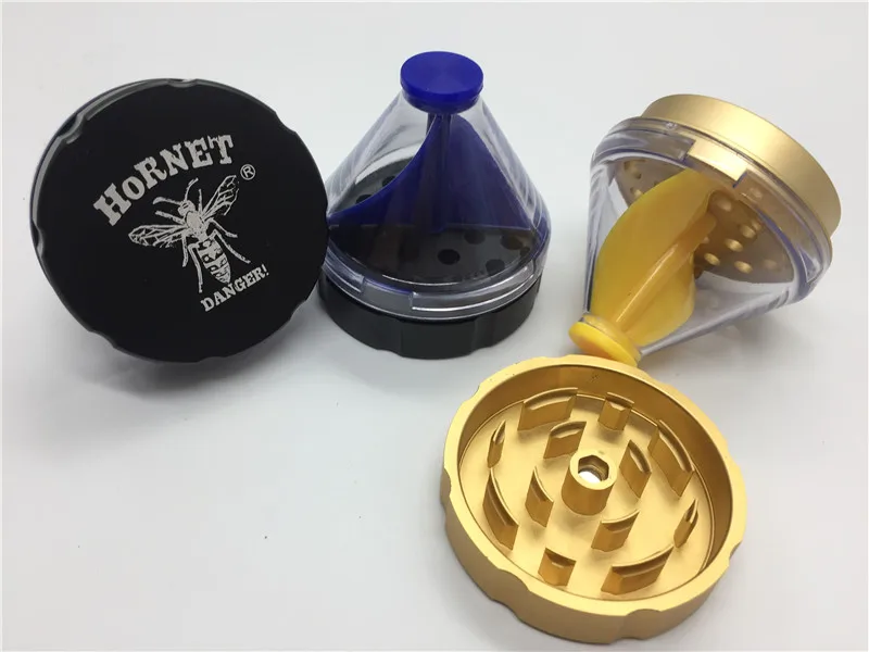 

Hornet Herb Grinders Funnel Tobacco smoking Grinder 50mm Herb Spice Crusher Metal Grinder for smoke weed