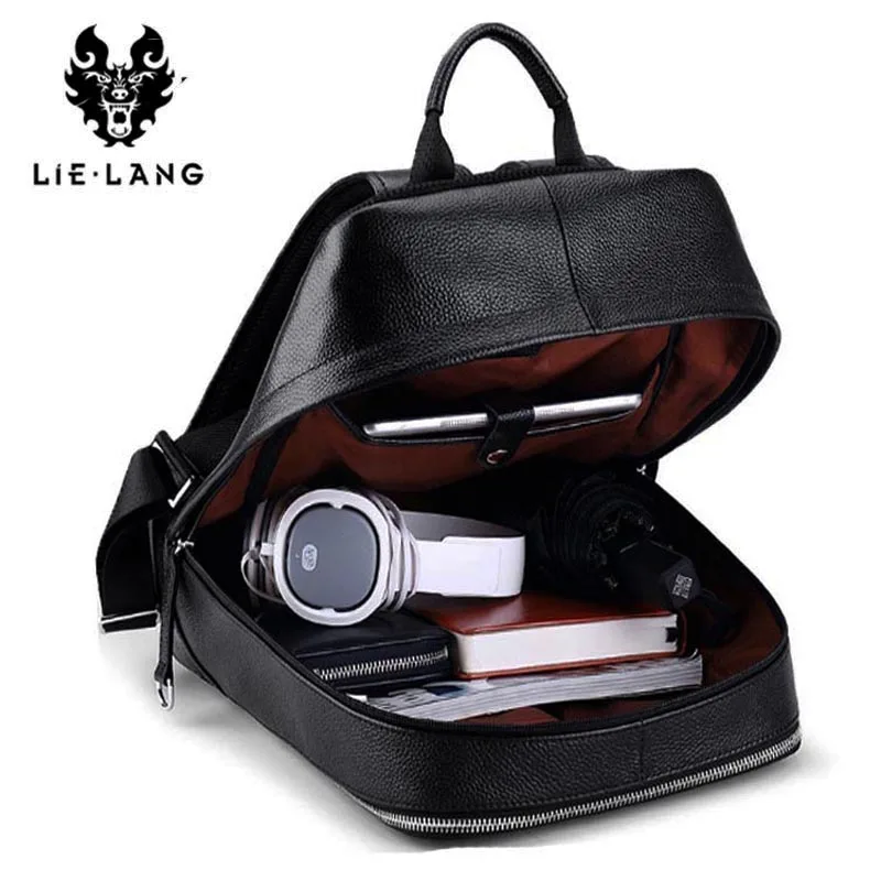 LIELANG кожаный рюкзак мужской 2019 натуральная кожа Mochila ноутбук рюкзаки