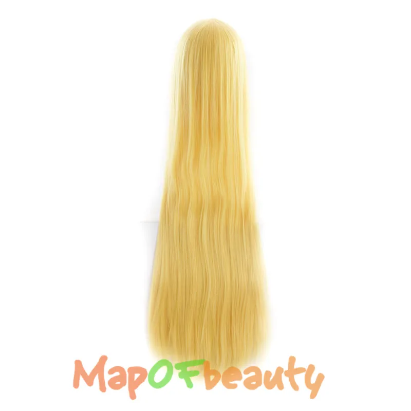 MapofBeauty 40 &quot100 см длинные прямые желтый парик косплэй натуральный Искусственные